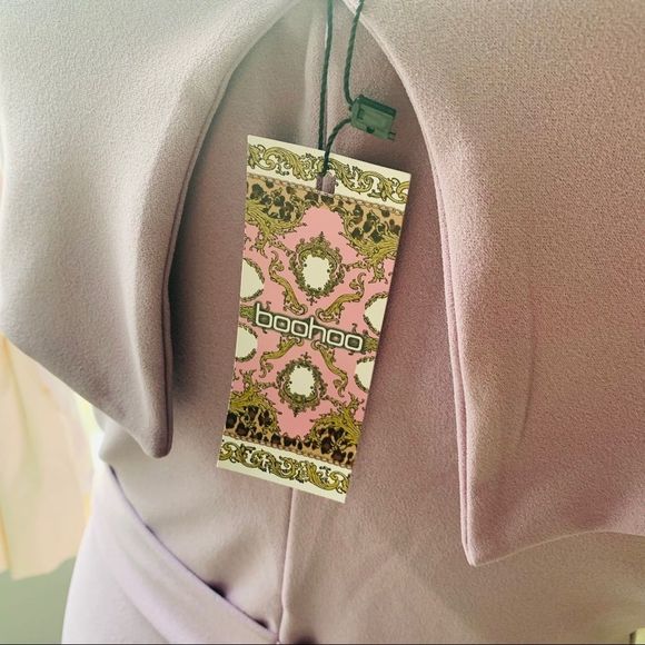 Boohoo + Berdot Tie Belt Midi Dress NWT Size 24 - Picture 5 of 6